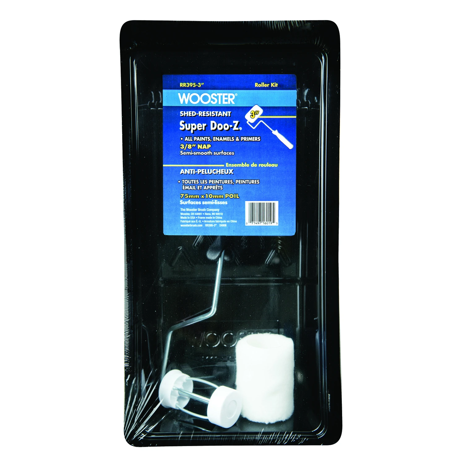 3 In. Deluxe Trim Roller Kit With Threaded End And Plastic Tray