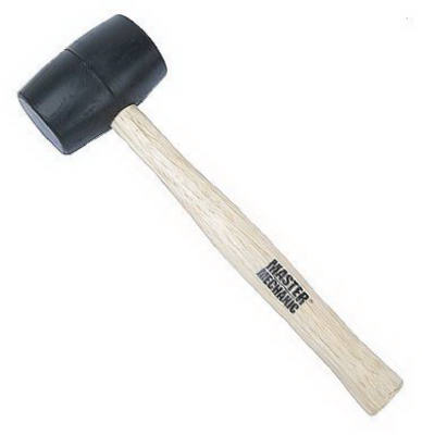 MM 16OZ BLK RUBB MALLET