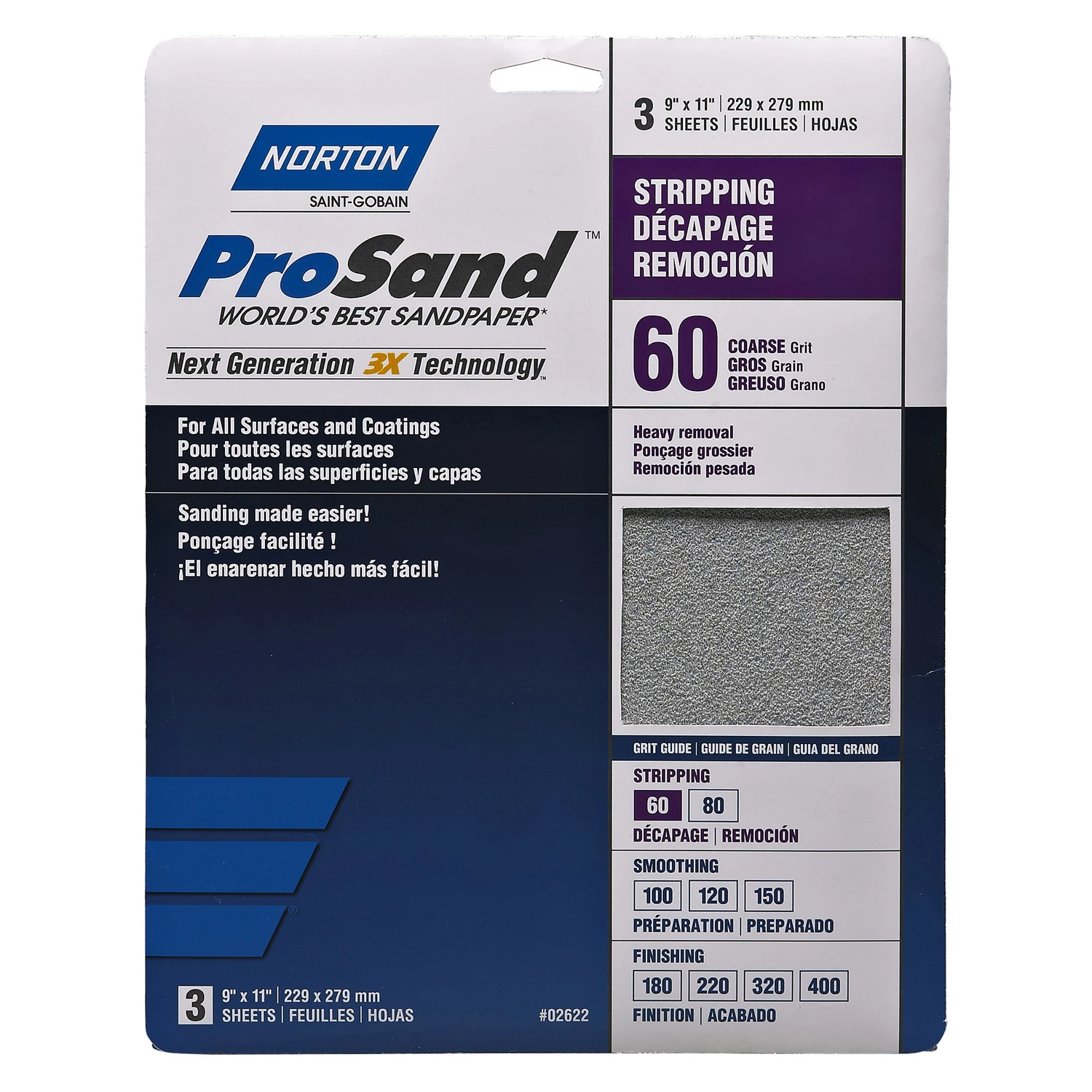 9x11 P60 Grit Sandpaper