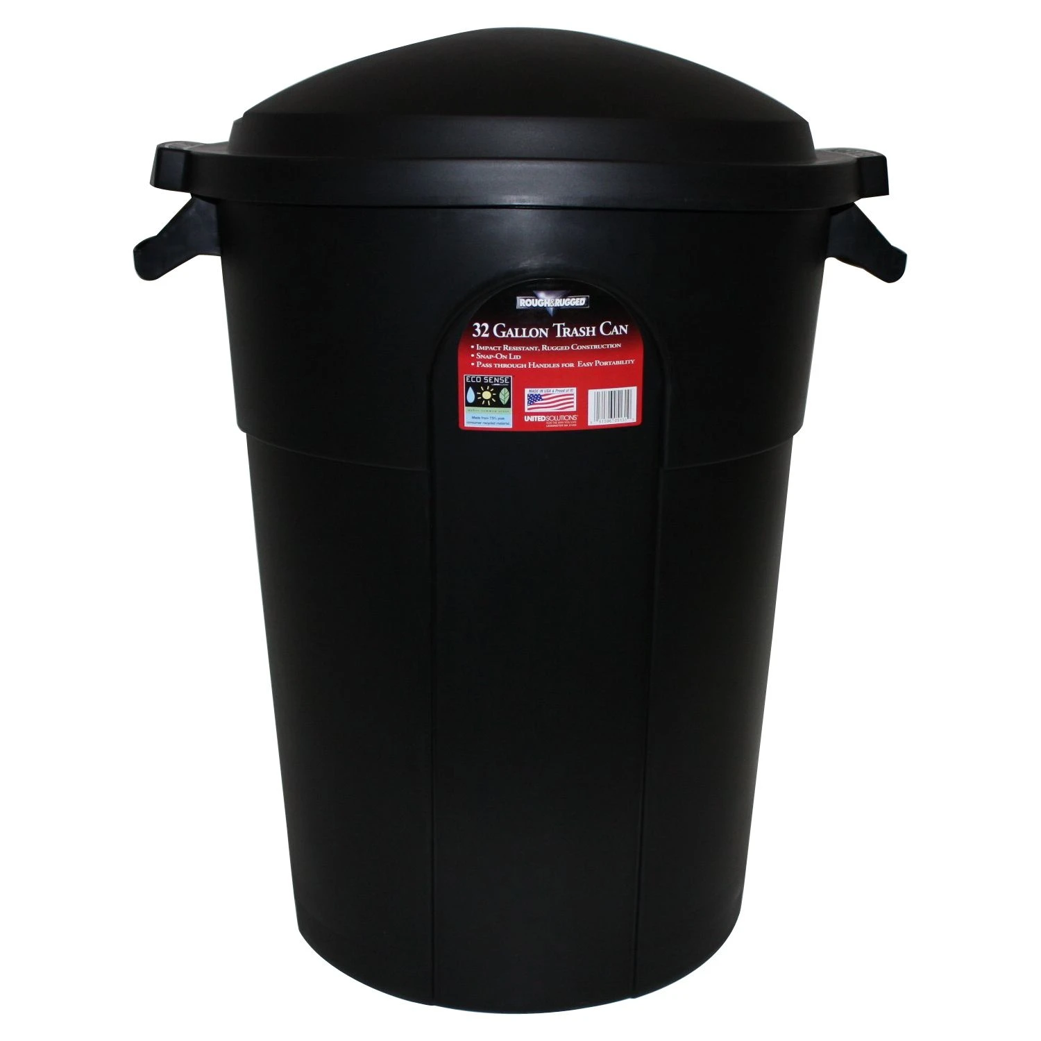 32GAL BLK Trash Can