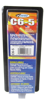 Model Rocket Engine 3-Pack, C6-5,  Must Purchase in Quantities of 6