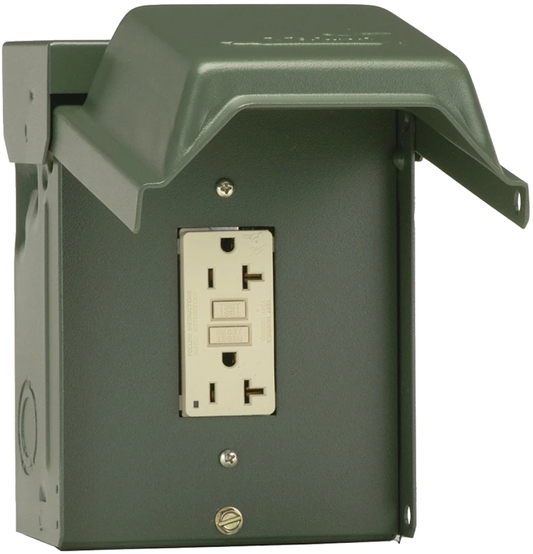 Midwest 20 Amp 120 Volt Surface Mount Power Outlet Box With Gfi Receptacle