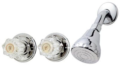 2-Handle 1-Spray Shower Faucet Only in Polished Chrome (Valve Included)