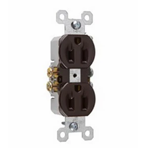 15-amp Brown Duplex Electrical Outlet, 125 Volt Ac, Tamper Resistant