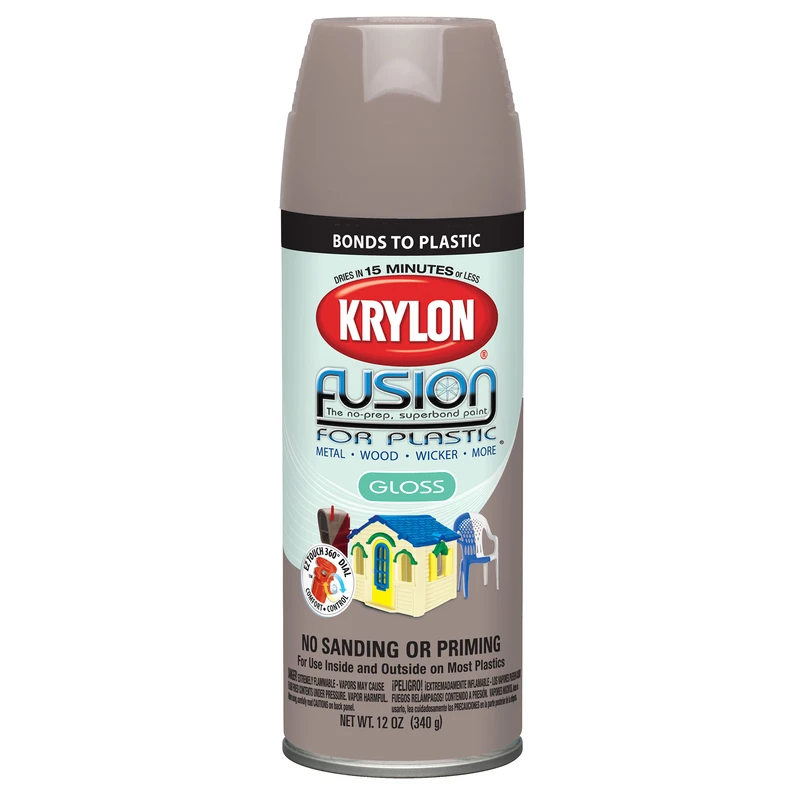 Fusion All-in-one Spray Paint + Primer, Gloss River Rock, 12-oz.
