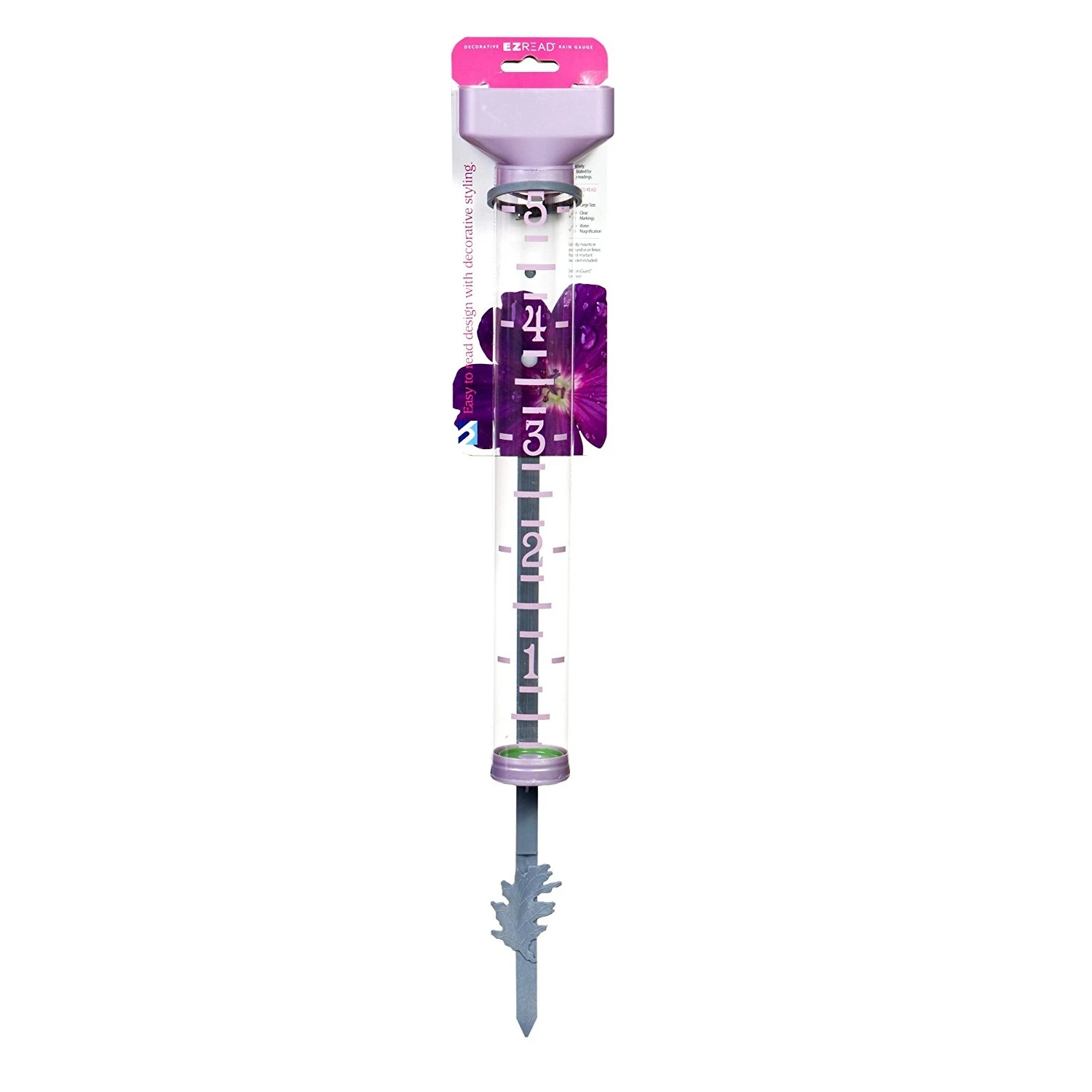 Headwind Ezread Decorative Rain Gauge Stake 3.5 In. W X 13 In. L - Easter Purple