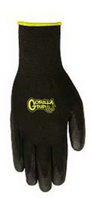 Unisex Indoor/outdoor Mechanic Grip Gloves Black Medium 1 Pair