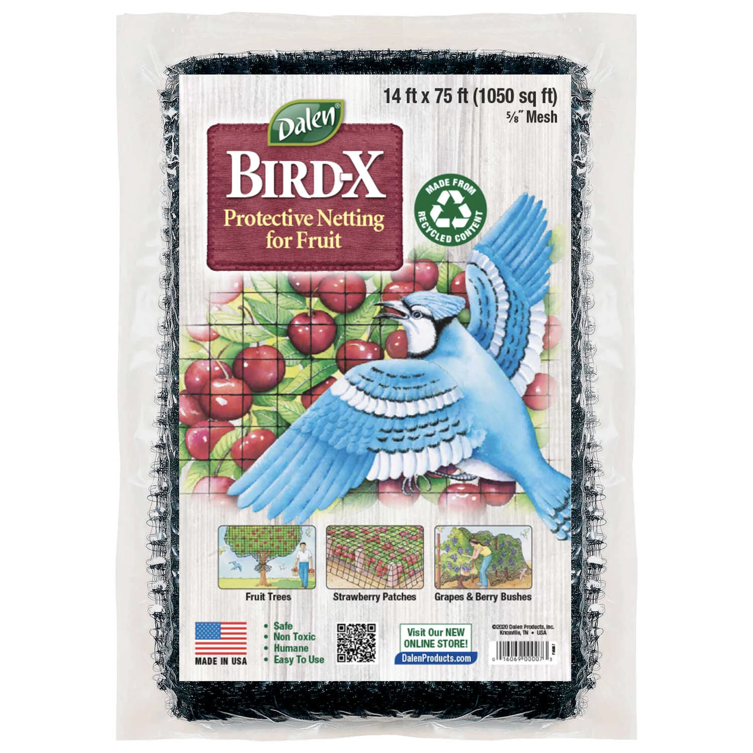Gardeneer Bird-X 75 ft. L X 14 ft. W Bird Netting