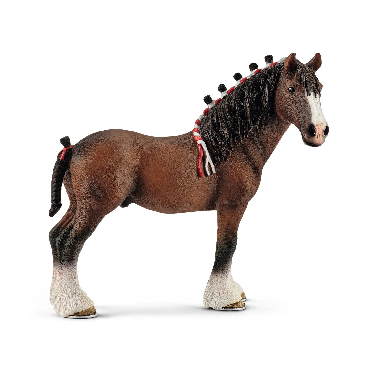 Farm World Clydesdale Gelding Toy Animal Figure, 4.9 X 2.4 X 4.8 Inches