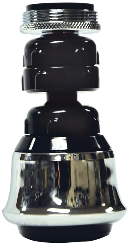 Dual Thread Chrome Swivel Sprayrator 15/16 In.-27m X 55/64 In.-27f 1.5 Gpm