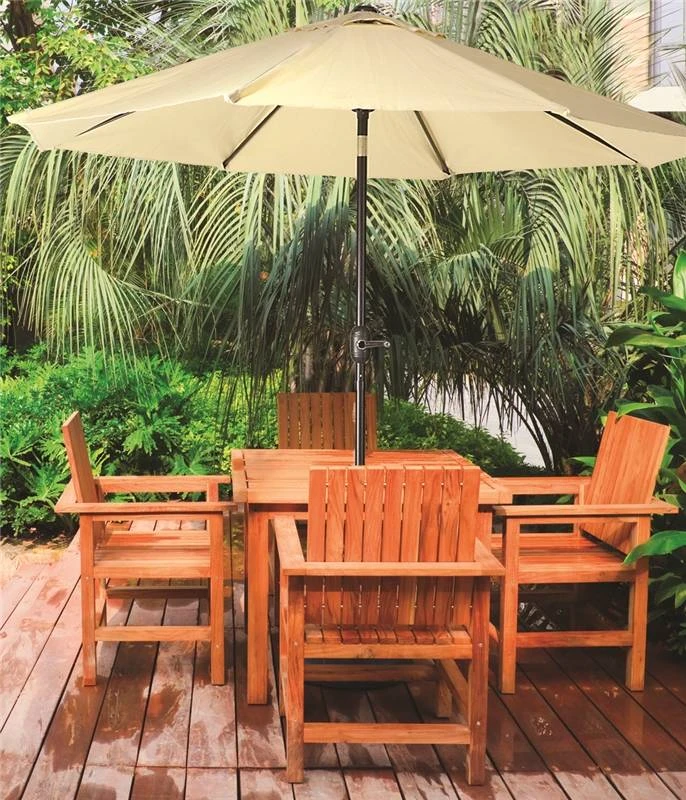 9' STL TAUPE PATIO UMBRELLA