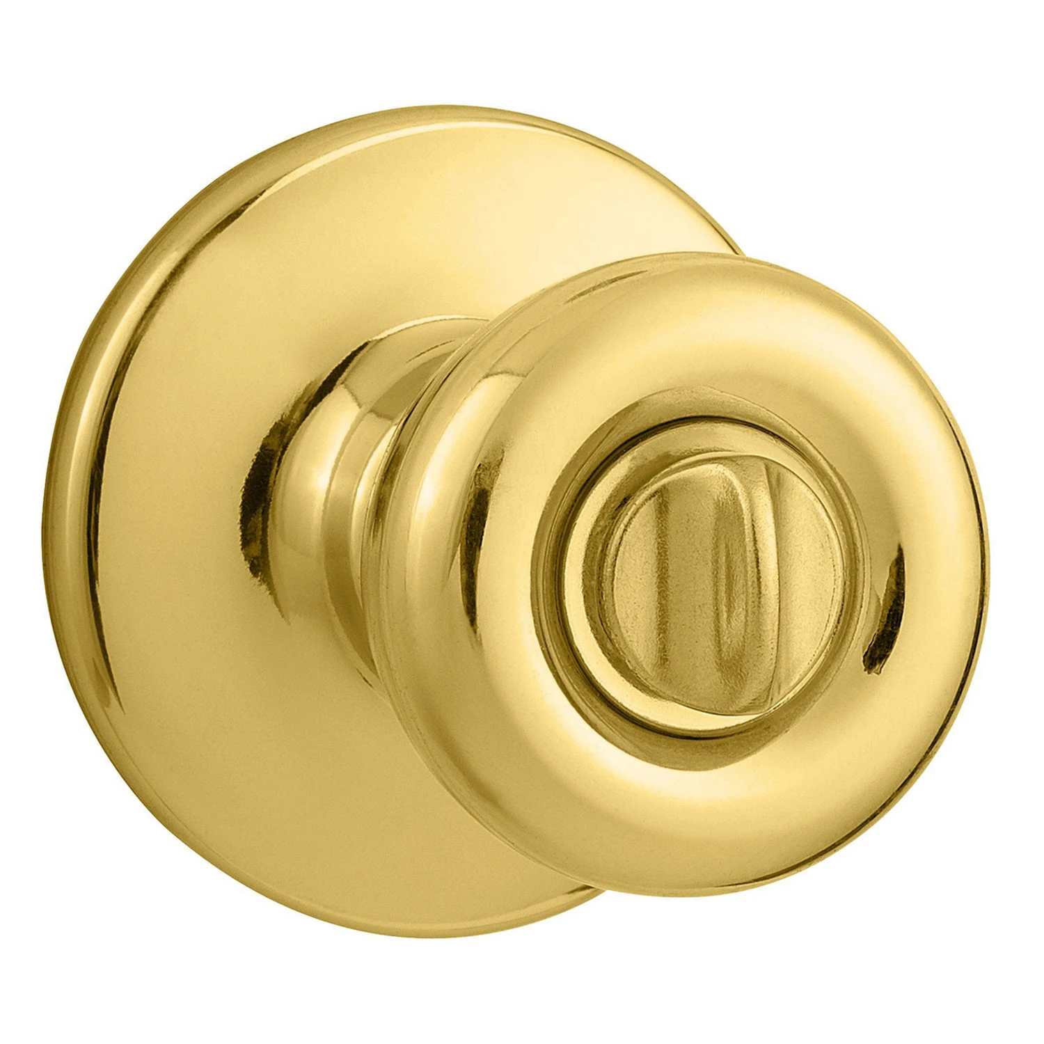 Tylo Polished Brass Privacy Lockset 1-3/4 In. Adjustable Backset