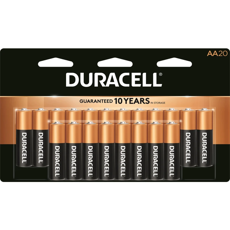 Coppertop Aa Alkaline Batteries 20 Pk Carded, 1.5v, 2850 Mah Capacity