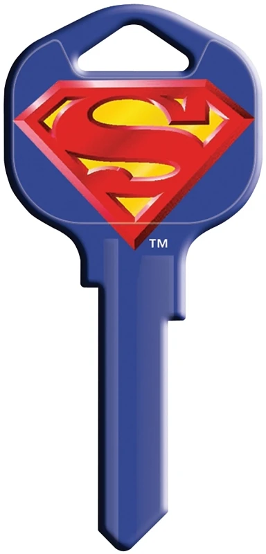 Kw1-sm2 Superman Brass House/entry Key Blank For Kwikset Locks