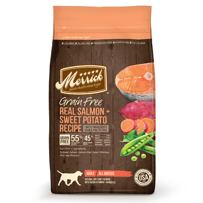 Grain Free Salmon & Sweet Potato Recipe Dry Dog Food, 4 Lbs.
