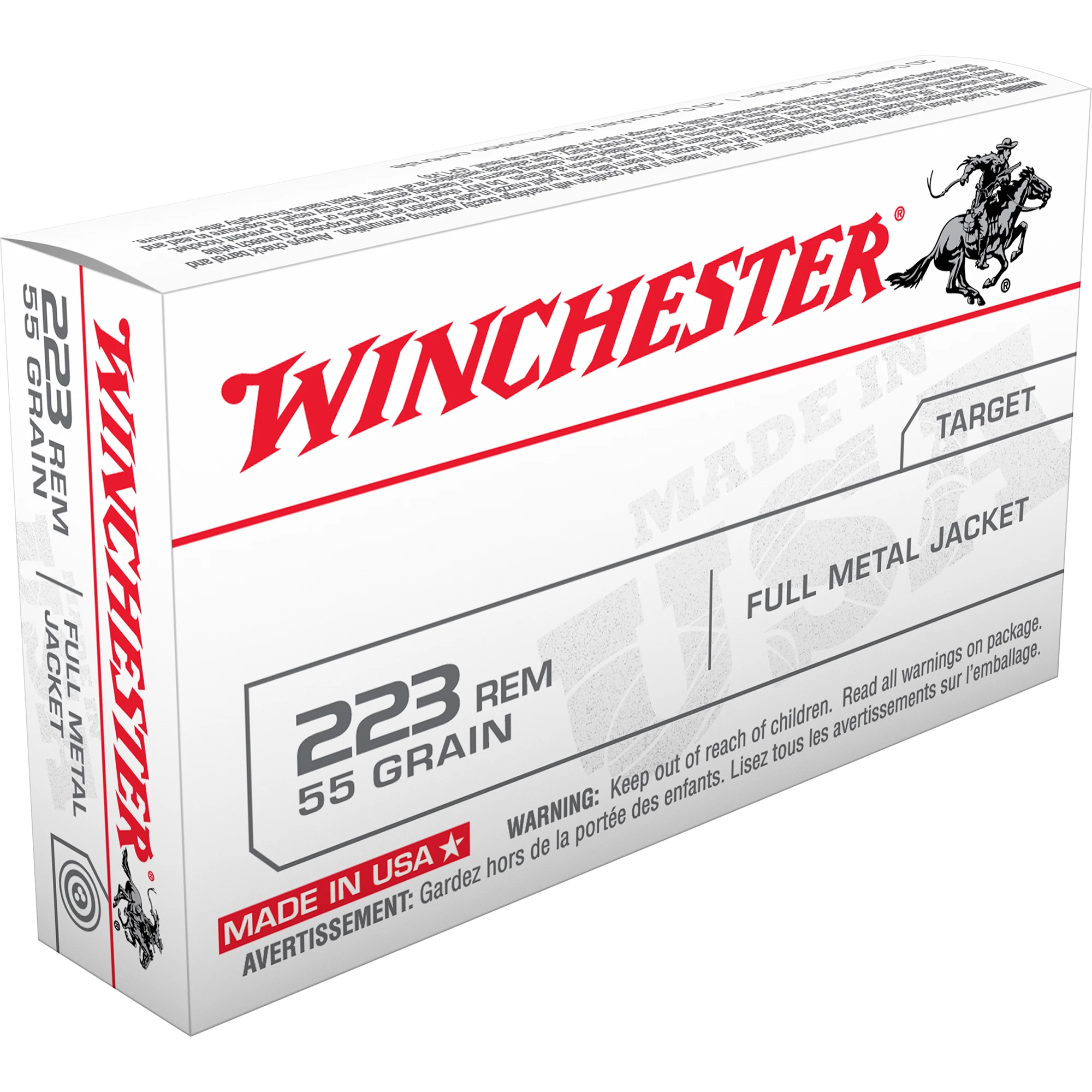 Usa .223 Remington Centerfire Rifle Ammunition, 55 Grain, 20 Rounds