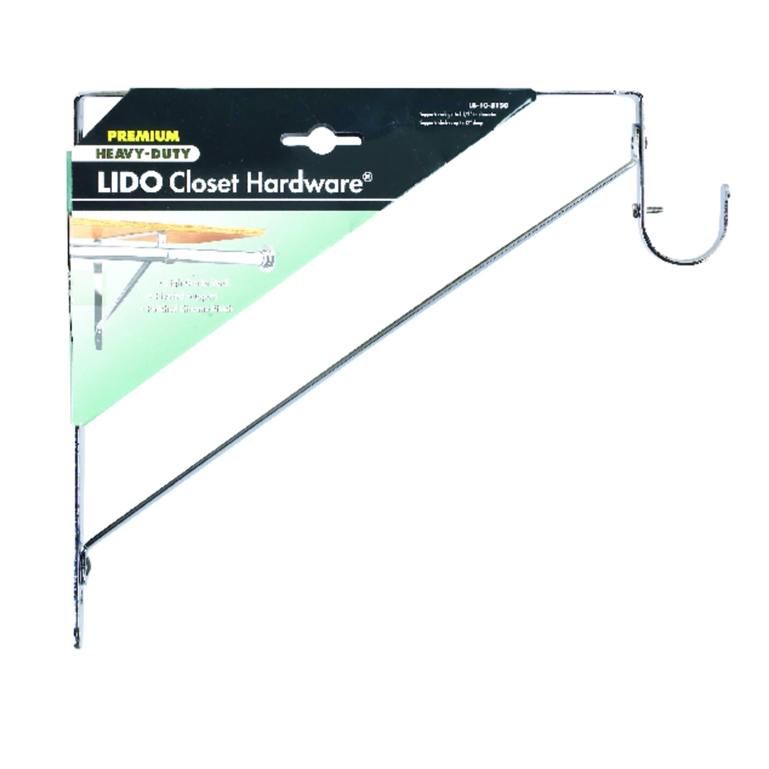 Chrome Steel Closet Shelf Hanging Bracket
