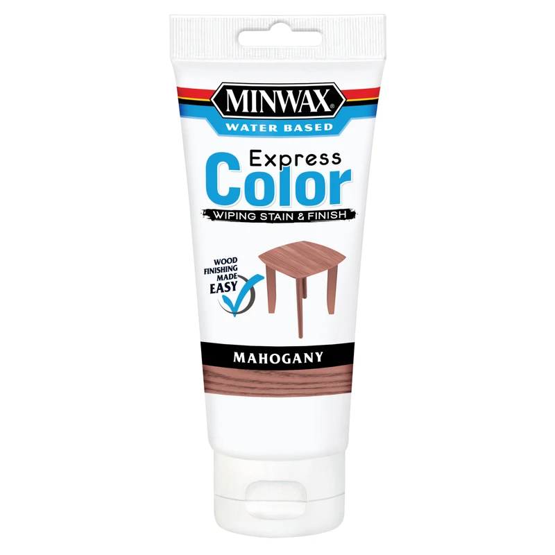 Express Color Semi-transparent Mahogany Water-based Acrylic Wiping Stain And Finish 6 Oz