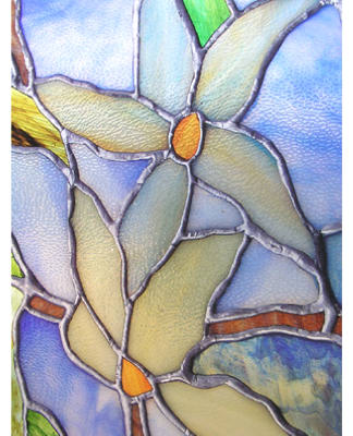 Clematis Multi-color Textured Indoor Window Film 24 In. X 36 In.