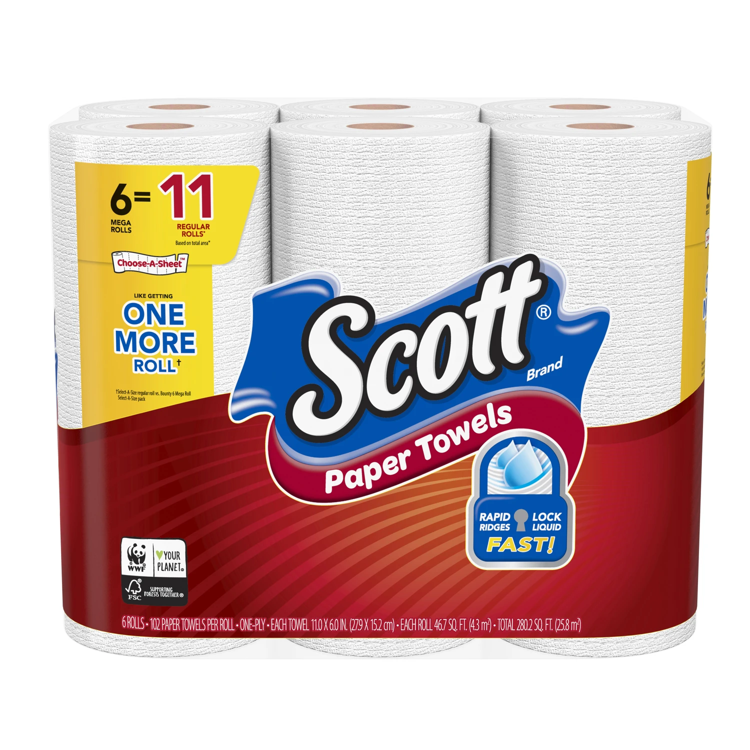 Scott Choose-A-Sheet Paper Towel (6 Double Rolls)