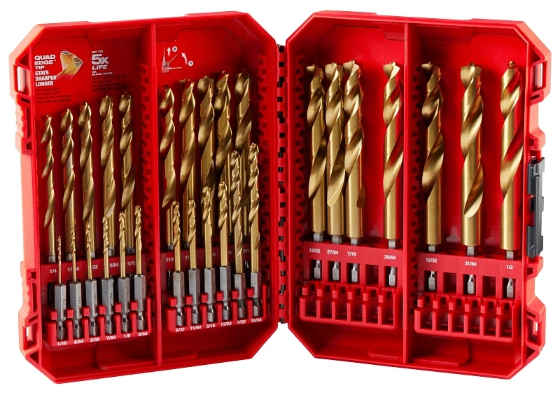 Shockwave Titanium Red Helix Drill Bit Set 29 Piece Hex Shank