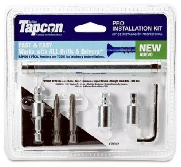 Pro Installation Power Tool Attachment Kit With Star Bits And Carrying Pouch