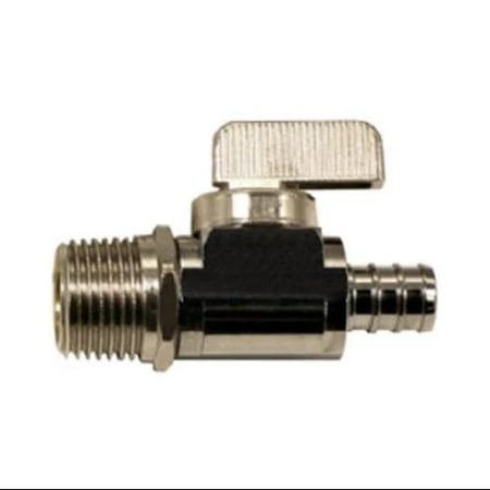 Lfp-561 1/2-inch Chrome Straight Stop Valve With Male Pipe And Barb Connection