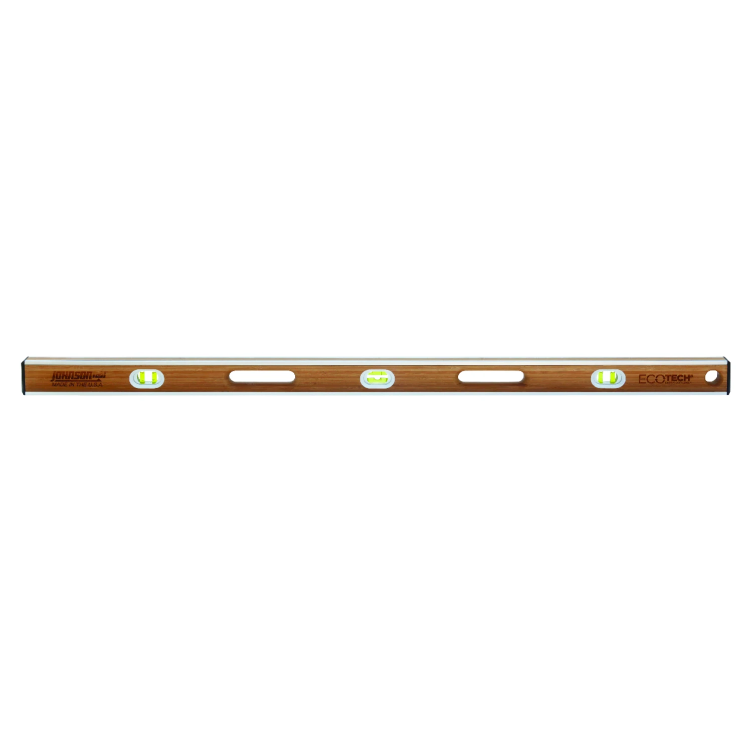 Ecotech 48 In. Bamboo Box Beam Level With 6 Vials And Shock Protecting End Caps