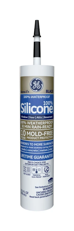 Ge Silicone Ii 10.1 Oz Black Window & Door Sealant - Model Lw5030