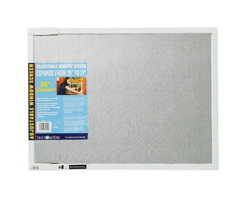 15 In. X 20 To 37 In. Fiberglass Adjustable Window Screen