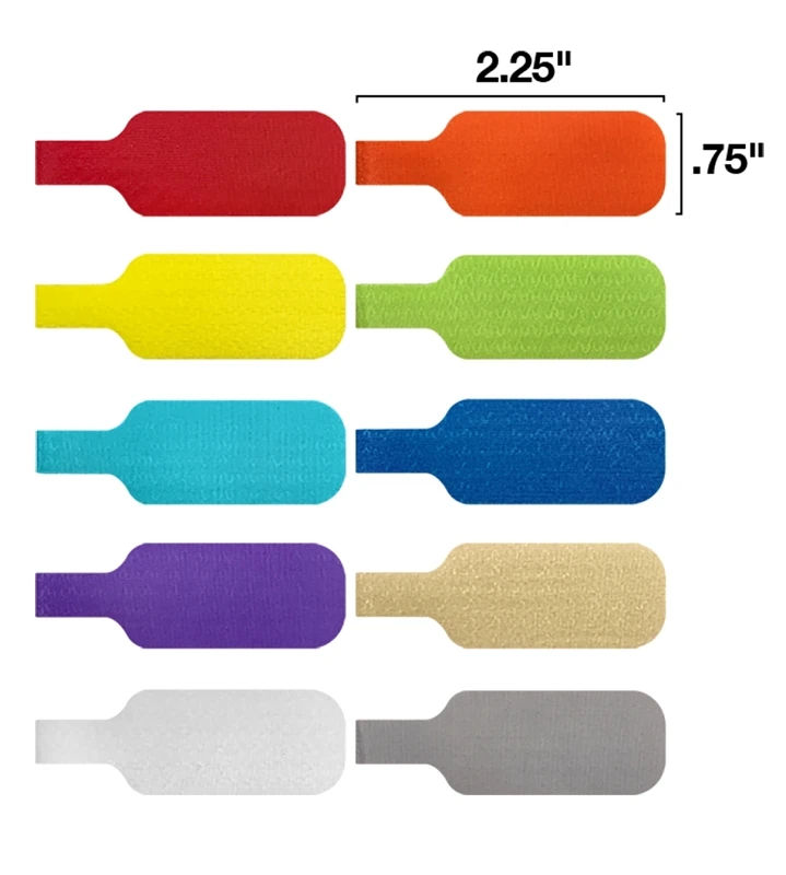 Cable Labels, Assorted Colors, 10-Pk.