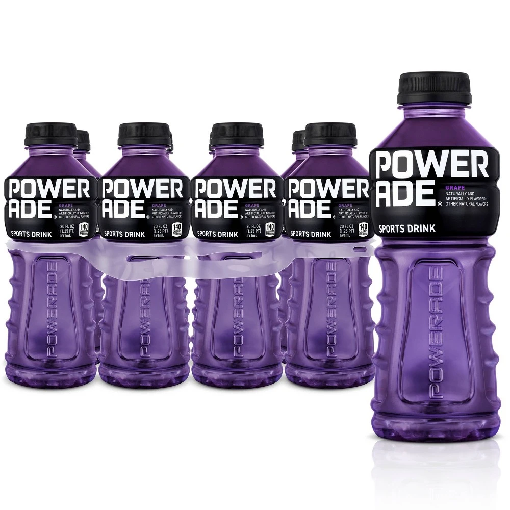 Grape Sports Drink, 20 Fl Oz Bottles, 8 Count Pack