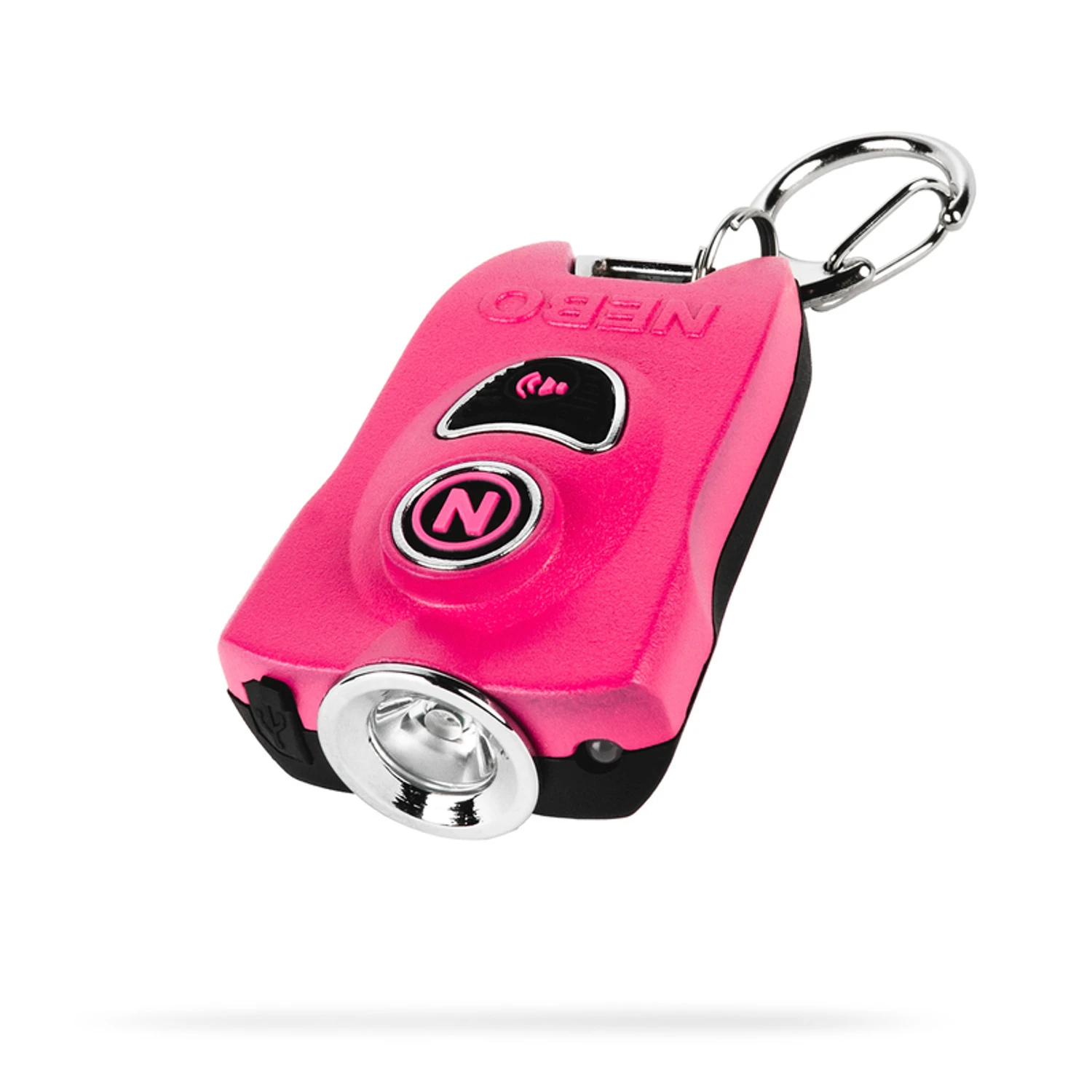 Mypal 400 Lumen Pink Led Keychain Light With Safety Alarm
