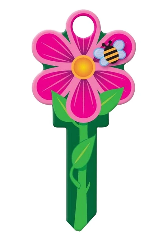Flower Design Decorative House Key Blank For Kwikset Kw11 And Sc1