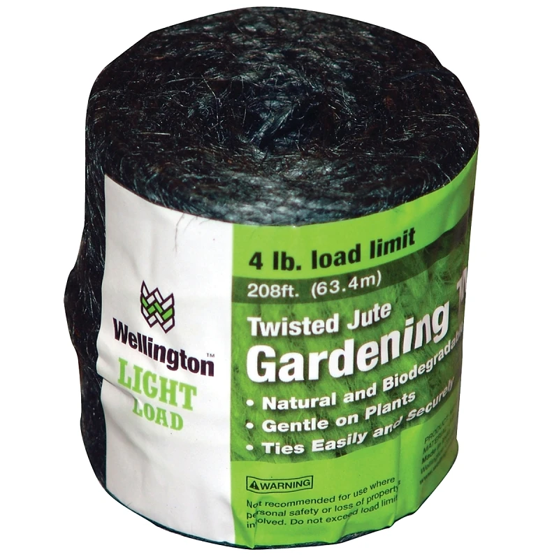 208 Ft Green Twisted Jute Gardening Twine - Durable & Versatile