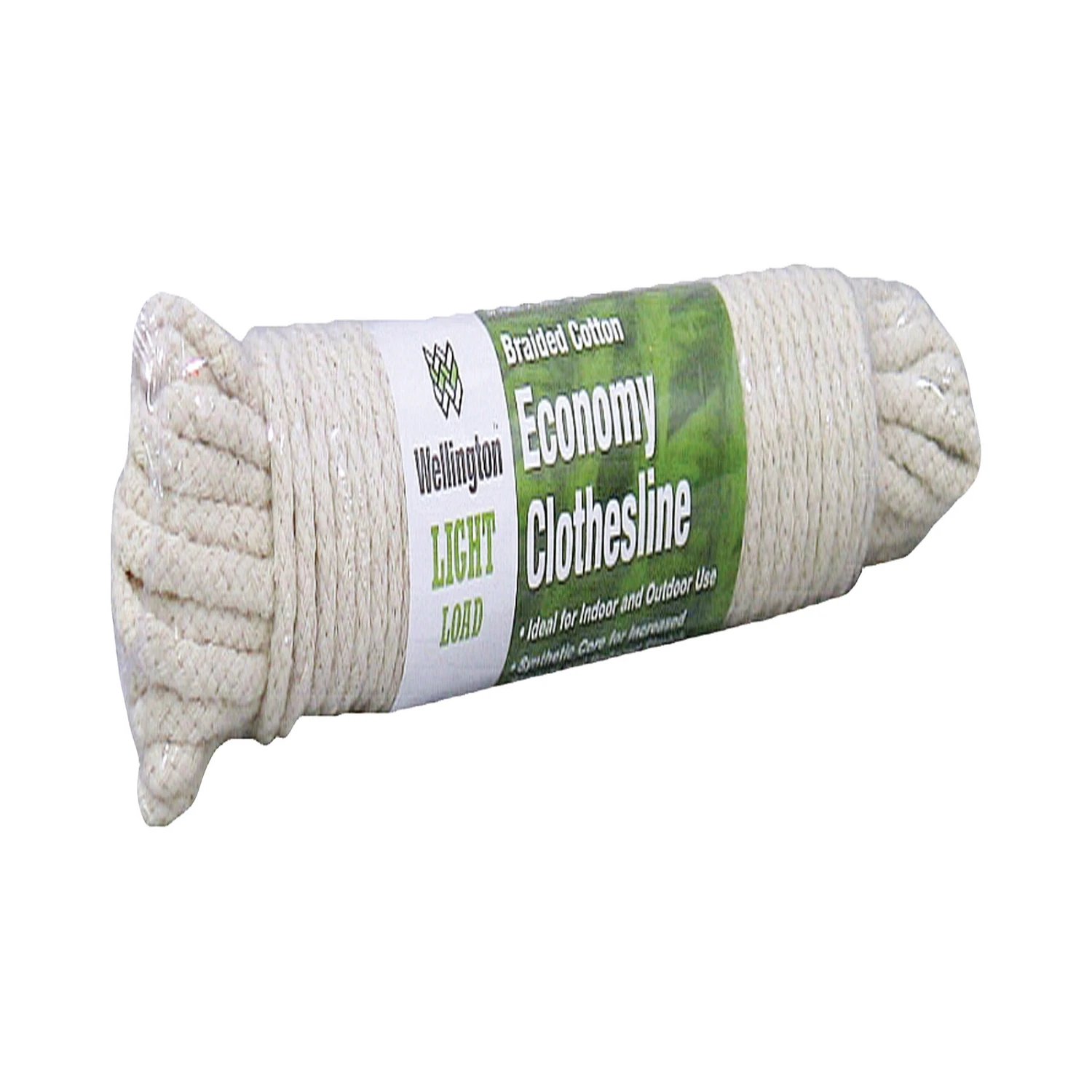 3/16 In. Diameter X 50 Ft. Length Natural Braided Cotton Clothesline Rope