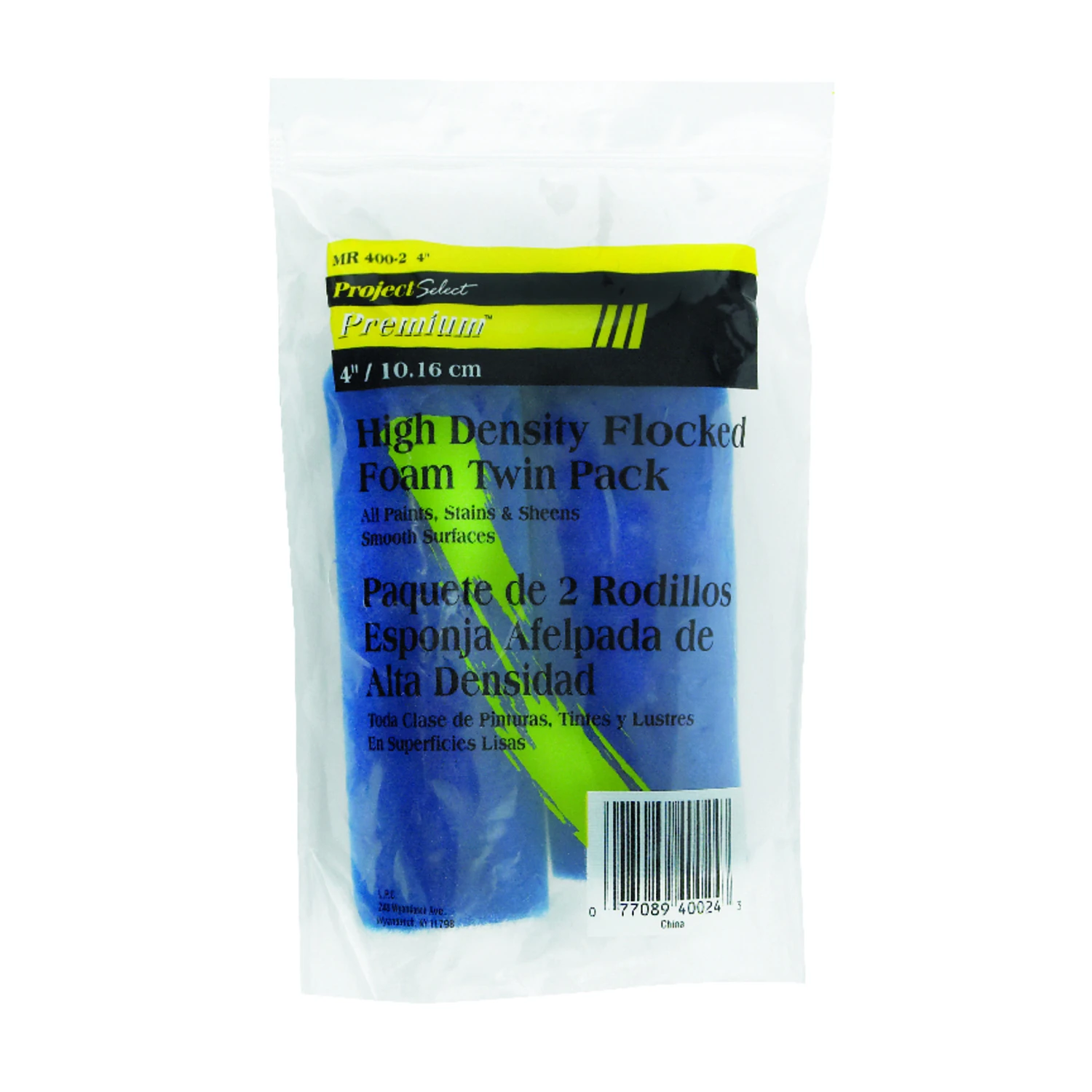 Premium Flock Foam Mini Paint Roller Cover 4 In. W X 1/8 In. 2 Pk