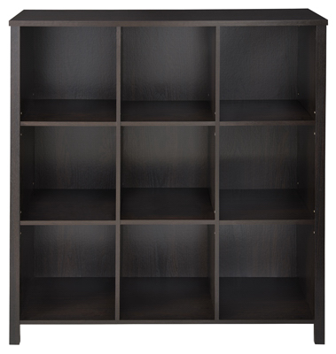 9-Cube Organizer, Black Walnut, 38.3 x 37.6 x 11.8-In.