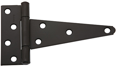 National Hardware 6 in. L Black Extra Heavy Duty T-Hinge 2 pk