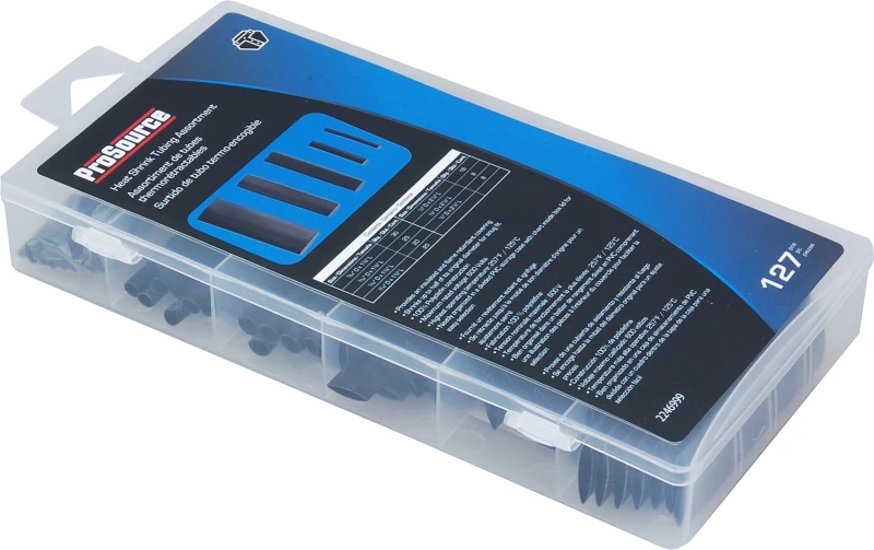 127 Piece Heat Shrink Tubing Assortment For Electrical Applications