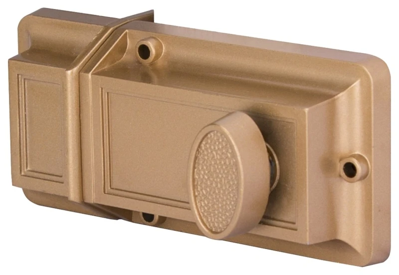 1 Inch Rim Deadlock Hard Deadbolt With 2 Keys And Brass Finish