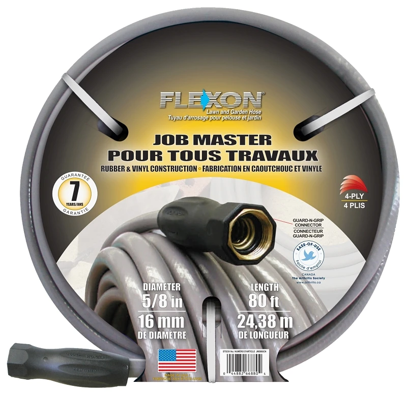 5/8-inch By 80-foot Job Master Garden Hose Jm5880 With Wrench Tight Collar