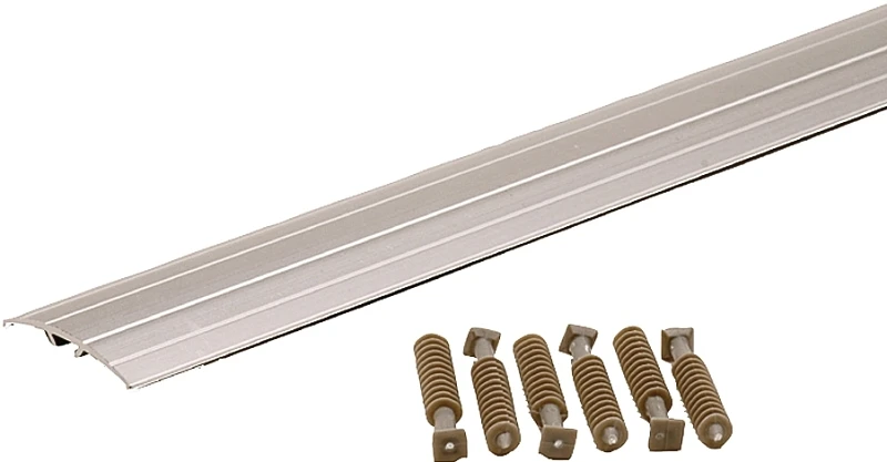 1.5 In. X 72 In. Silver Aluminum Multifloor Transition Strip