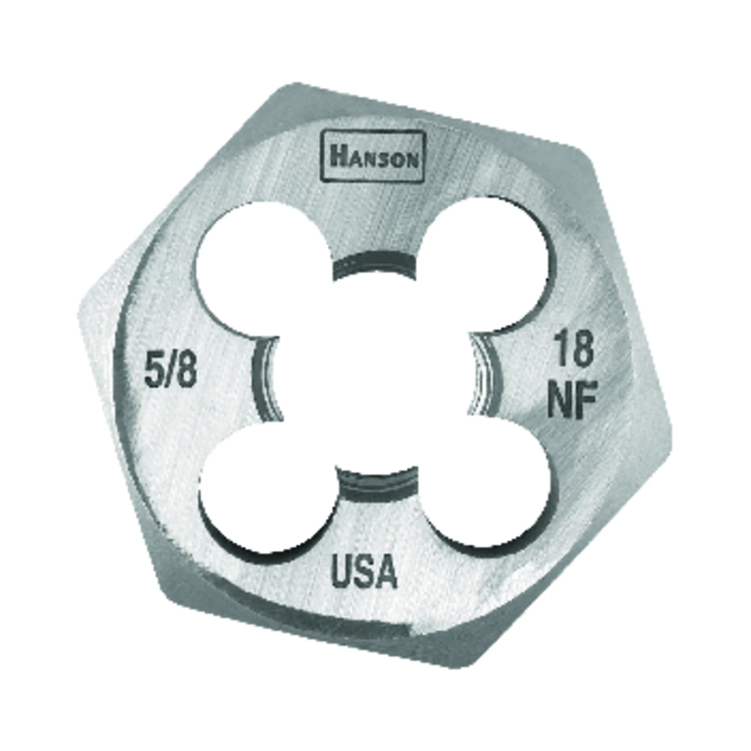 Hanson High Carbon Steel Sae Hexagon Die 5/8 In. - 18nf, 1 Piece