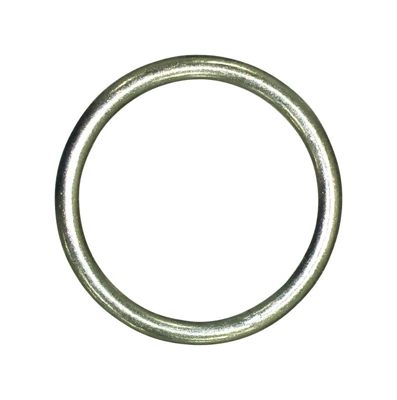 Jumbo Nickel-plated Steel 1-1/4 In. L Welded Ring, 200 Lb Capacity, 1 Pk
