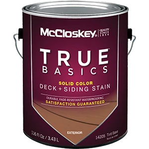 True Basics Solid Color Deck And Siding Stain - 1 Gallon Tint Base