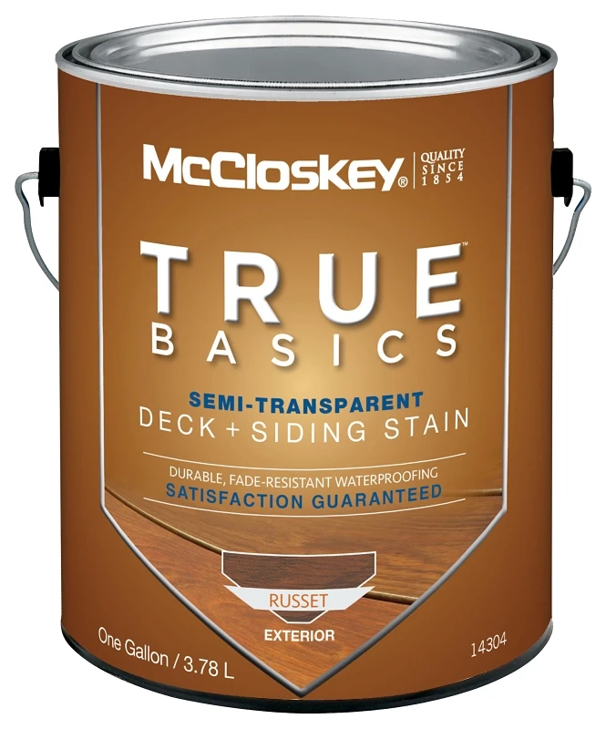 Mccloskey True Basics Semi-transparent Deck & Siding Stain - Gallon Russet