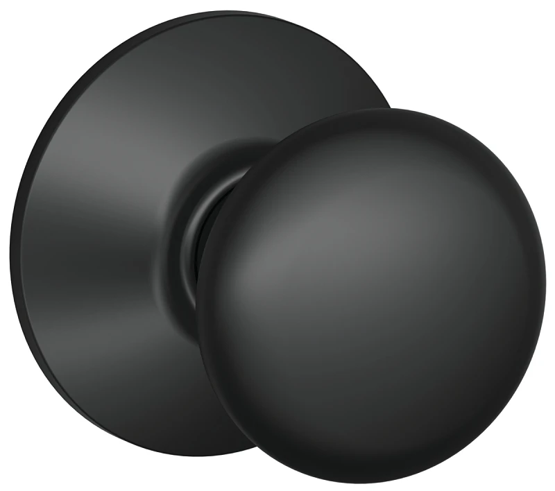 Plymouth Matte Black Passage Door Knob Right Or Left Handed F10ply622