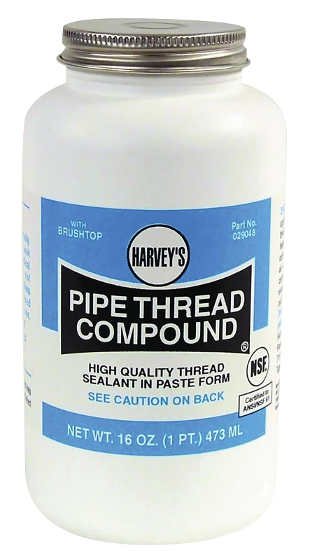 029048 Pipe Thread Compound 16 Ounce Non-drip Paste For Water, Steam, Air
