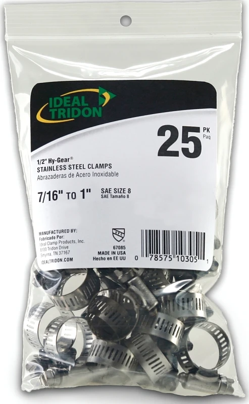 Ideal 7/16 in. 1 in. Stainless Steel Hose Clamp